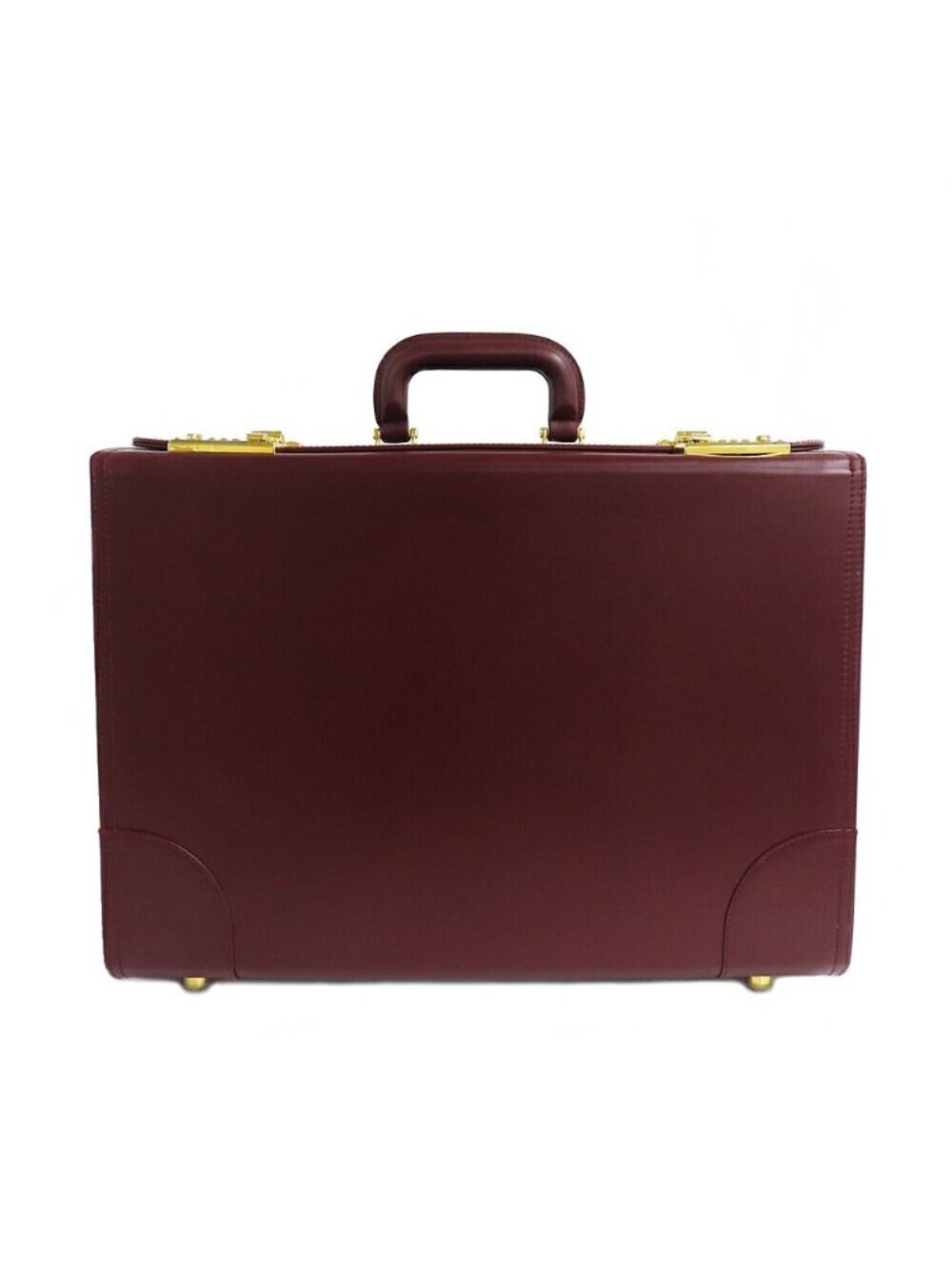 Cartier Flight Case Vintage Burgundy Leather Large Handbag